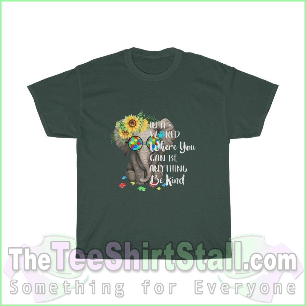 Elephant Be Kind - Autism Tee S / Forest Green T-Shirt