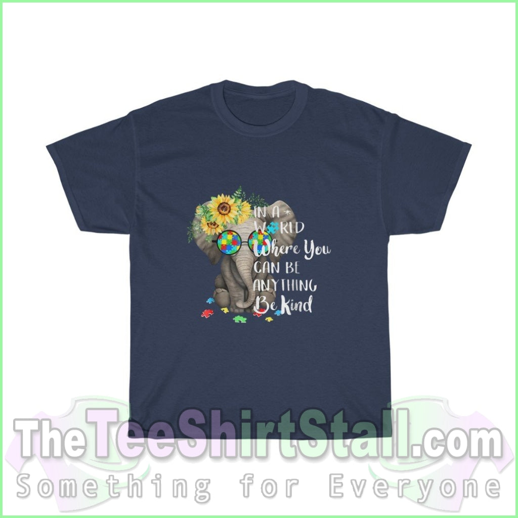 Elephant Be Kind - Autism Tee S / Navy T-Shirt