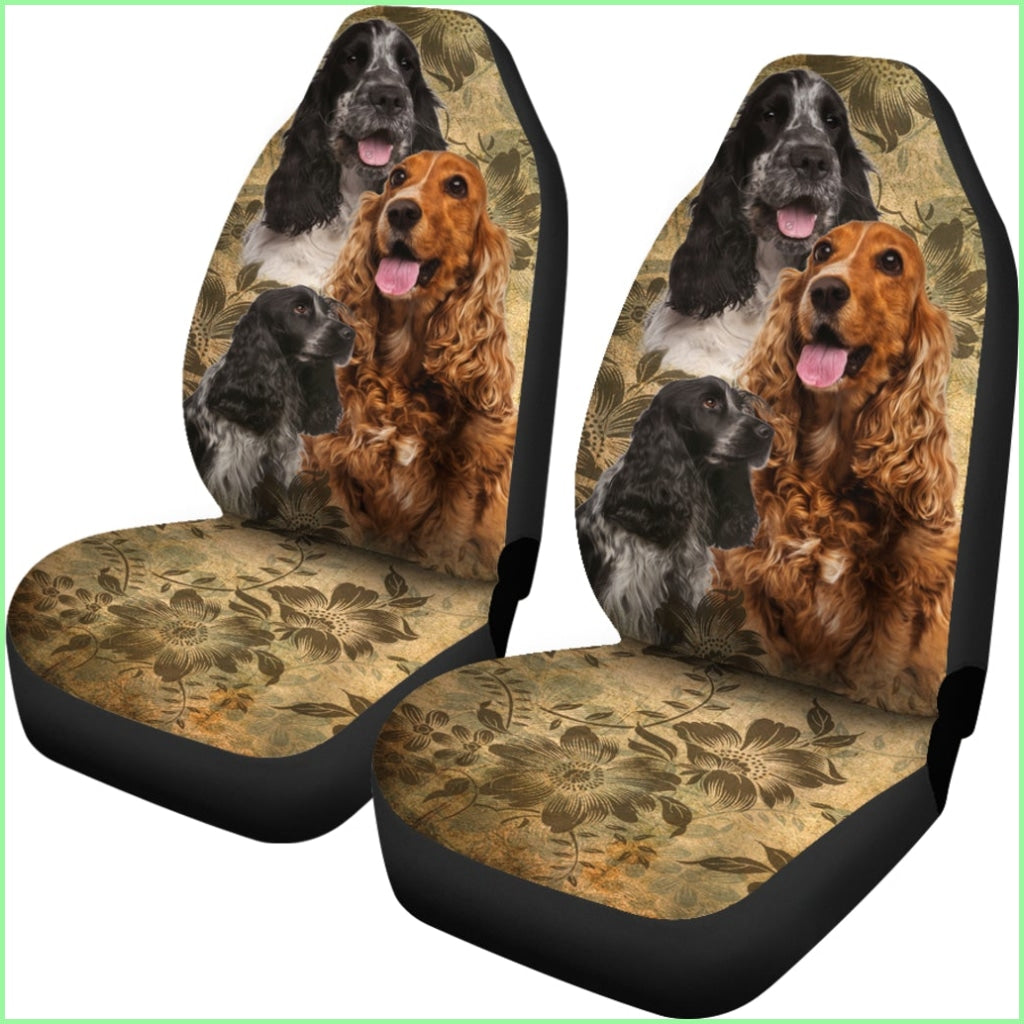 English Cocker Spaniel Car Seat Covers (Set Of 2)