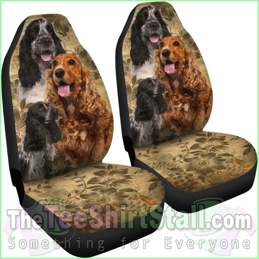 English Cocker Spaniel Car Seat Covers (Set Of 2)