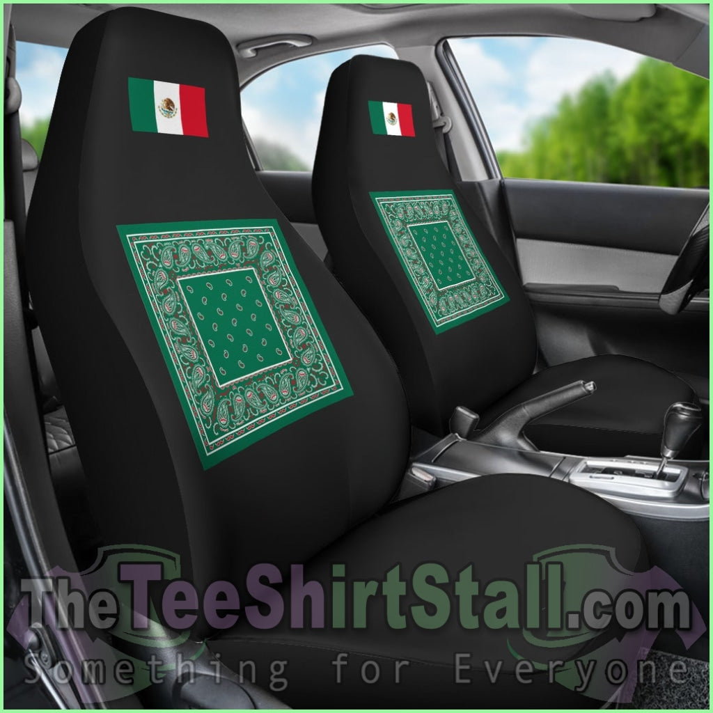 Flag Of Mexico Bandana Car Seat Covers