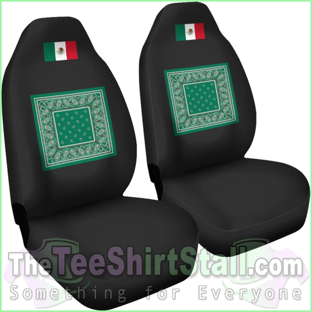 Flag Of Mexico Bandana Car Seat Covers