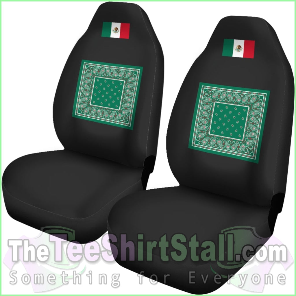 Flag Of Mexico Bandana Car Seat Covers