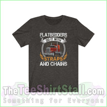 Load image into Gallery viewer, Flatbedders Do It With Straps And Chains Tee Black Heather / Xs T-Shirt
