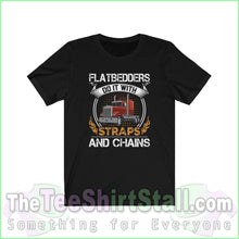 Load image into Gallery viewer, Flatbedders Do It With Straps And Chains Tee Black / Xs T-Shirt
