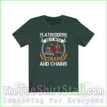 Load image into Gallery viewer, Flatbedders Do It With Straps And Chains Tee Forest / Xs T-Shirt
