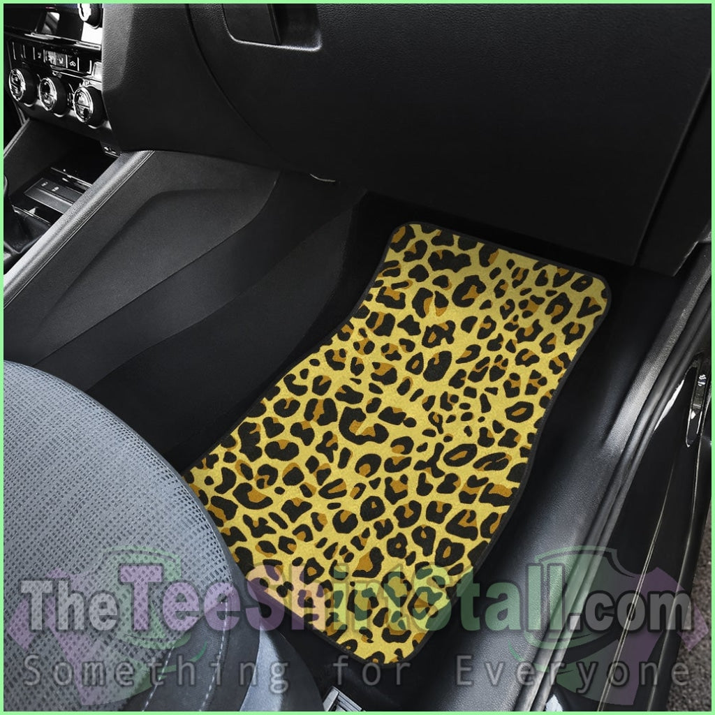 Front And Back Car Mats (Set Of 4) - Leopard