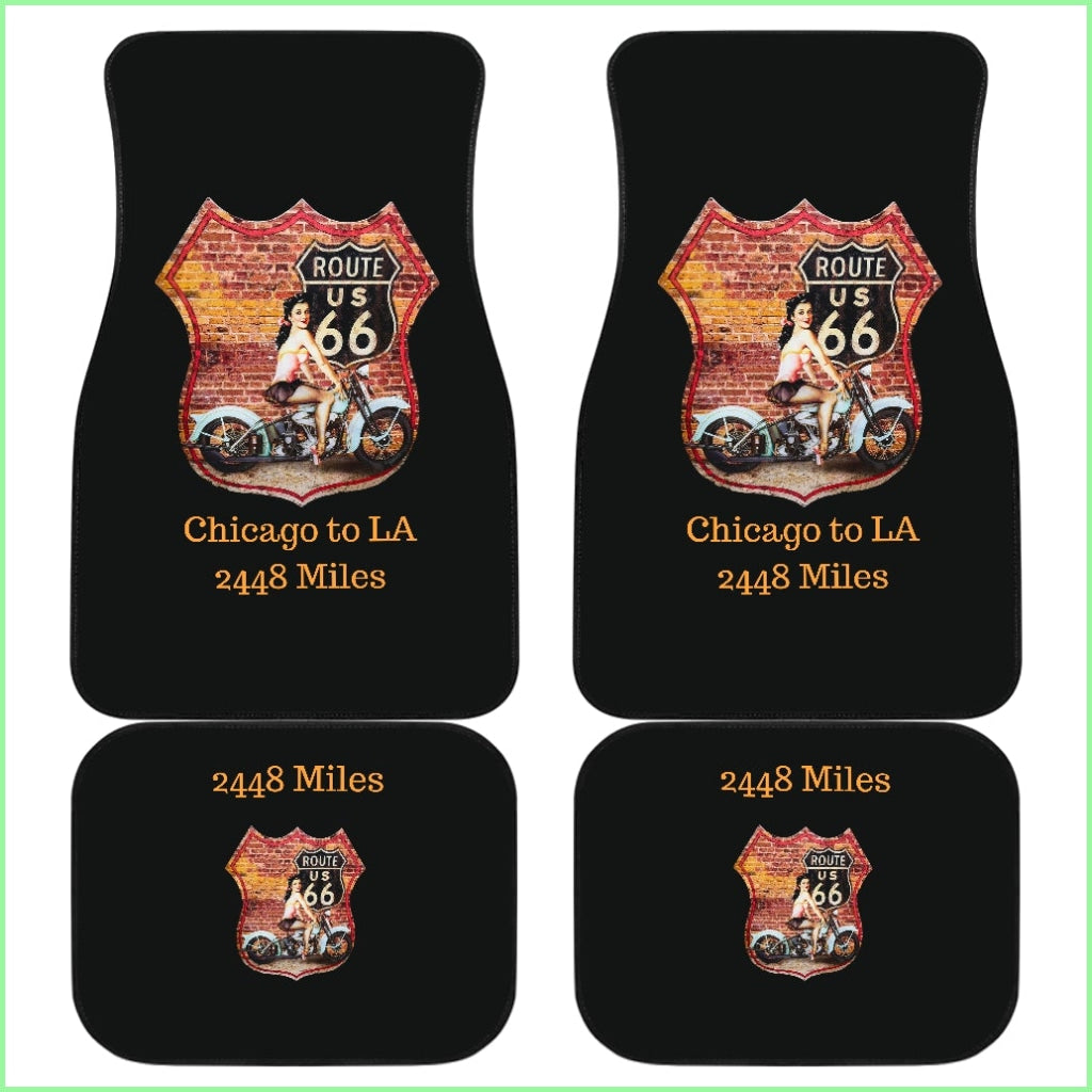 Front And Back Car Mats (Set Of 4) - Route 66