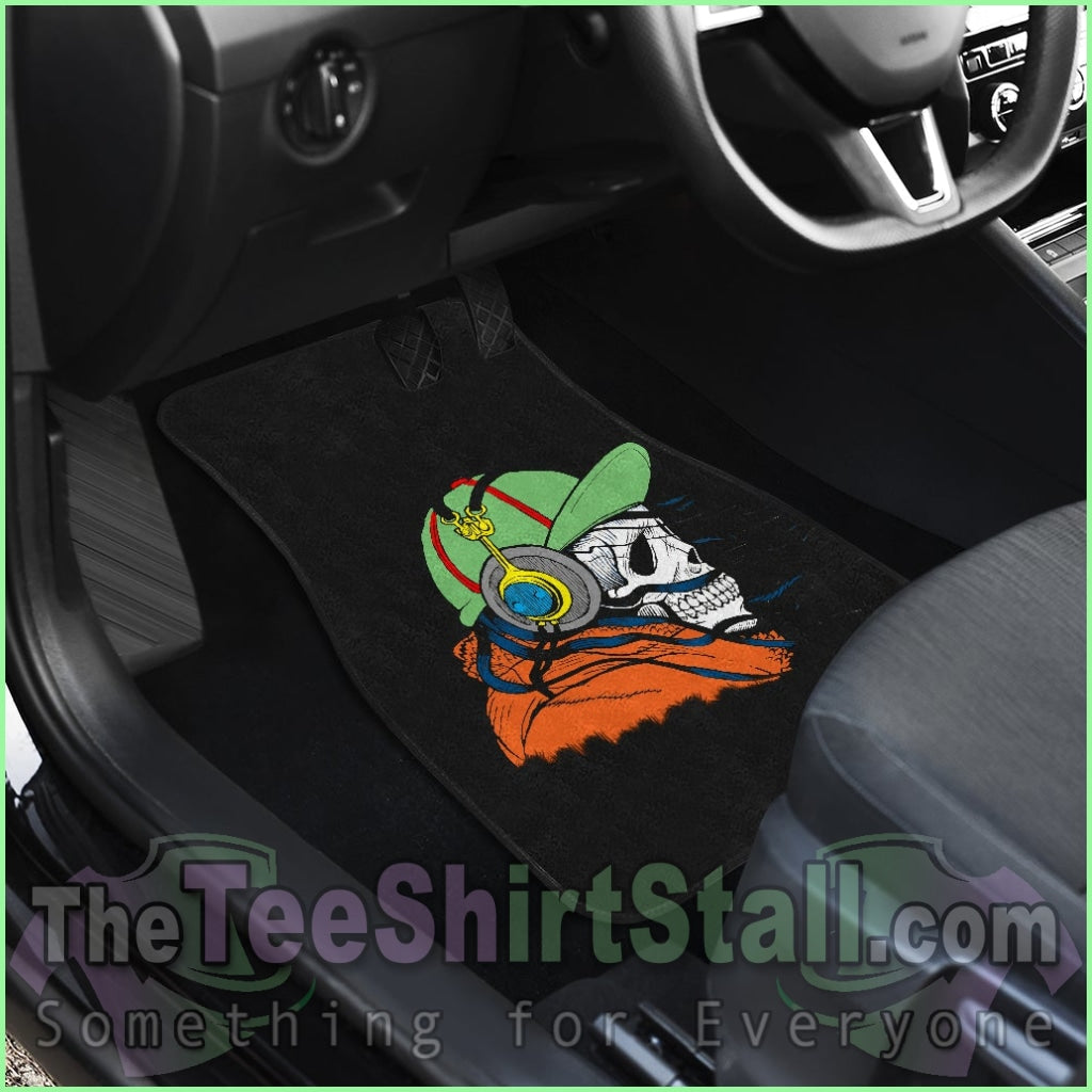 Front And Back Floor Mats - Skull