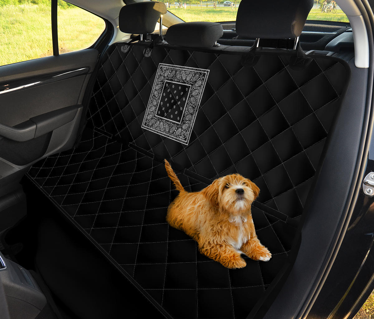 Black Bandana Car Pet Seat Covers