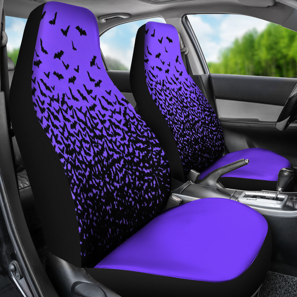 Halloween Bats Purple Car Seat Covers