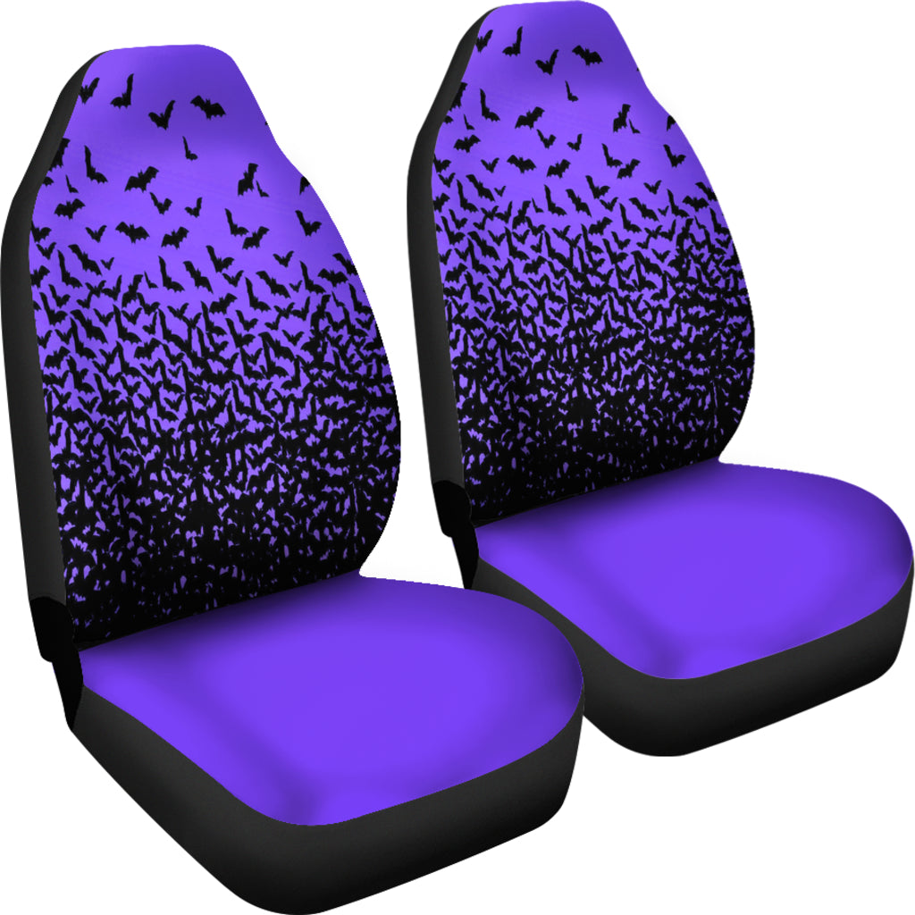 Halloween Bats Purple Car Seat Covers