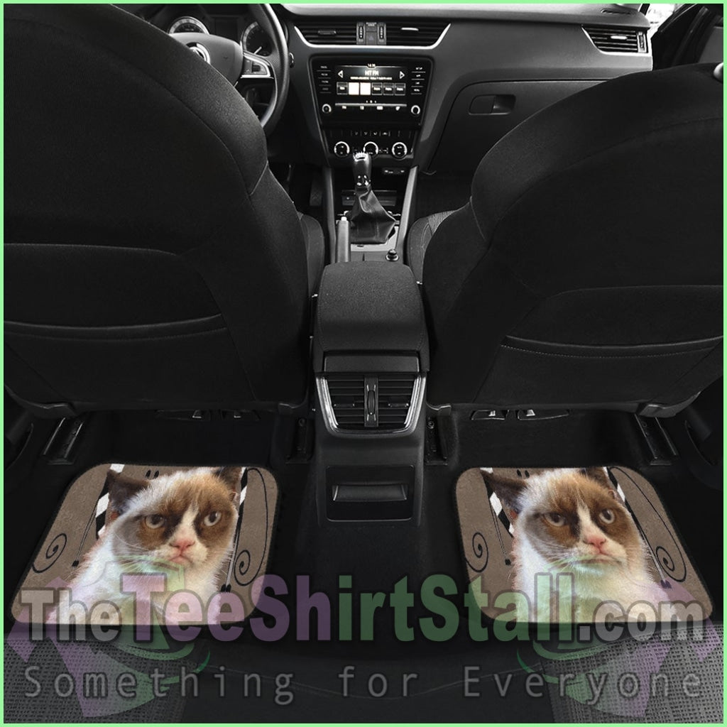 Funny Cat Face Car Floor Mat