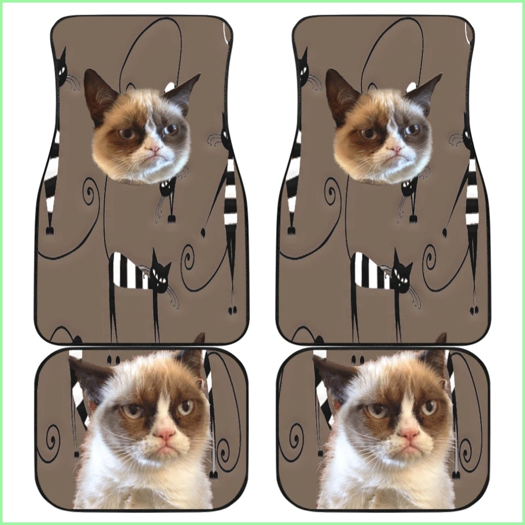 Funny Cat Face Car Floor Mat