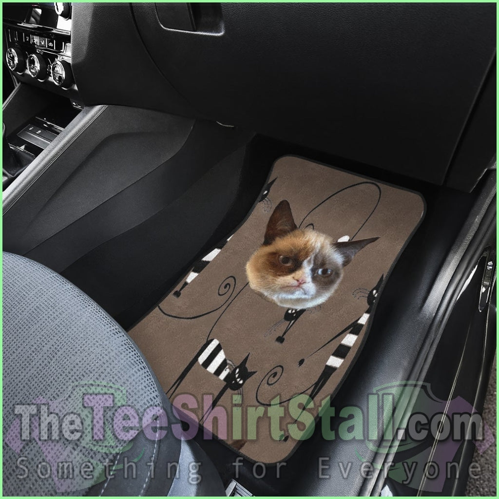 Funny Cat Face Car Floor Mat