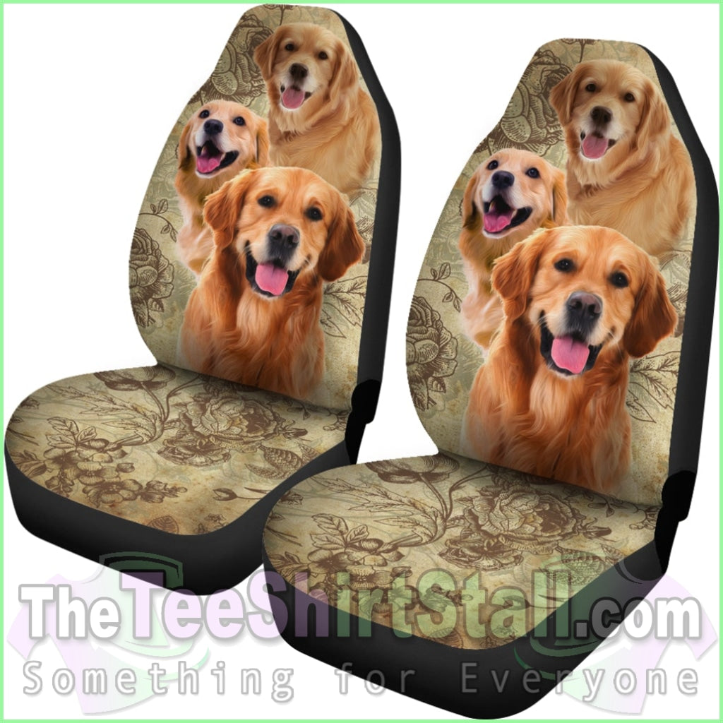 Golden Retriever Car Seat Covers (Set Of 2)