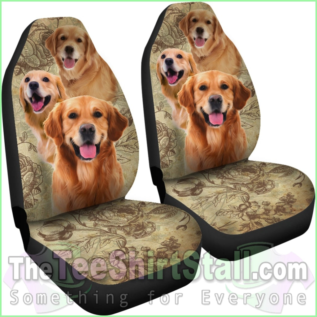 Golden Retriever Car Seat Covers (Set Of 2)