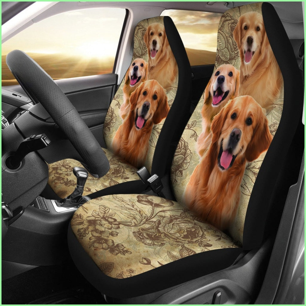 Golden Retriever Car Seat Covers (Set Of 2)