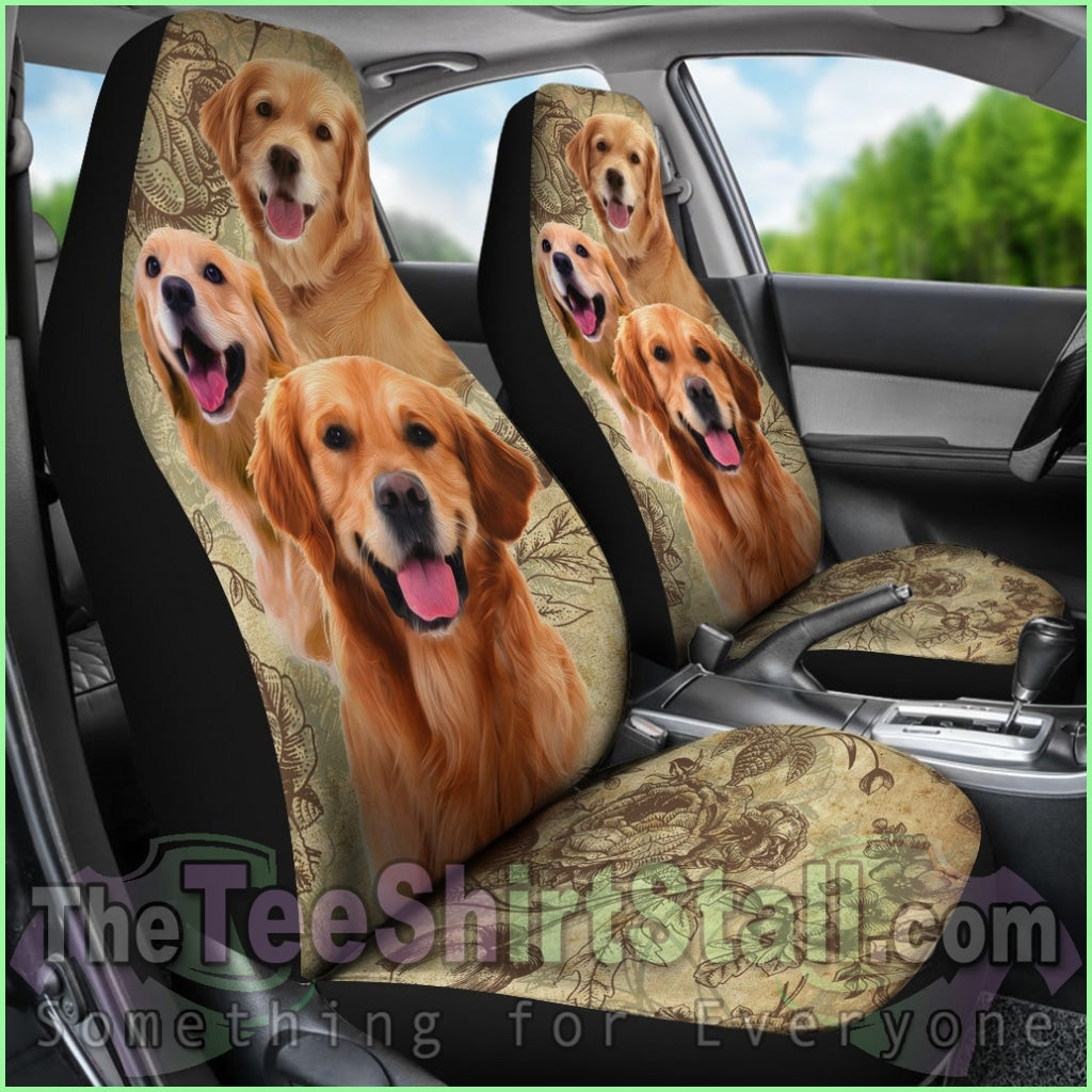 Golden Retriever Car Seat Covers (Set Of 2)