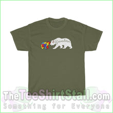 Load image into Gallery viewer, Grandma Bear - Autism Tee S / Military Green T-Shirt
