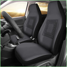 Load image into Gallery viewer, Gray And Black Red Bandana Car Cover Seats - Minimal
