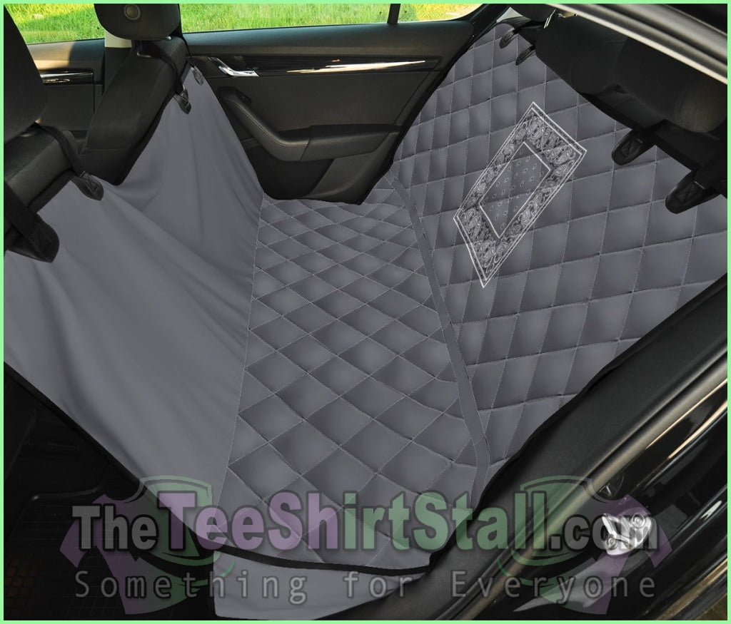 Gray Bandana Car Pet Seat Covers