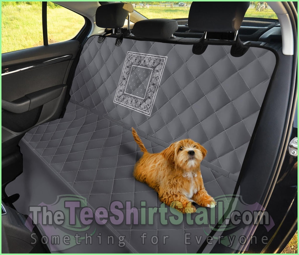 Gray Bandana Car Pet Seat Covers