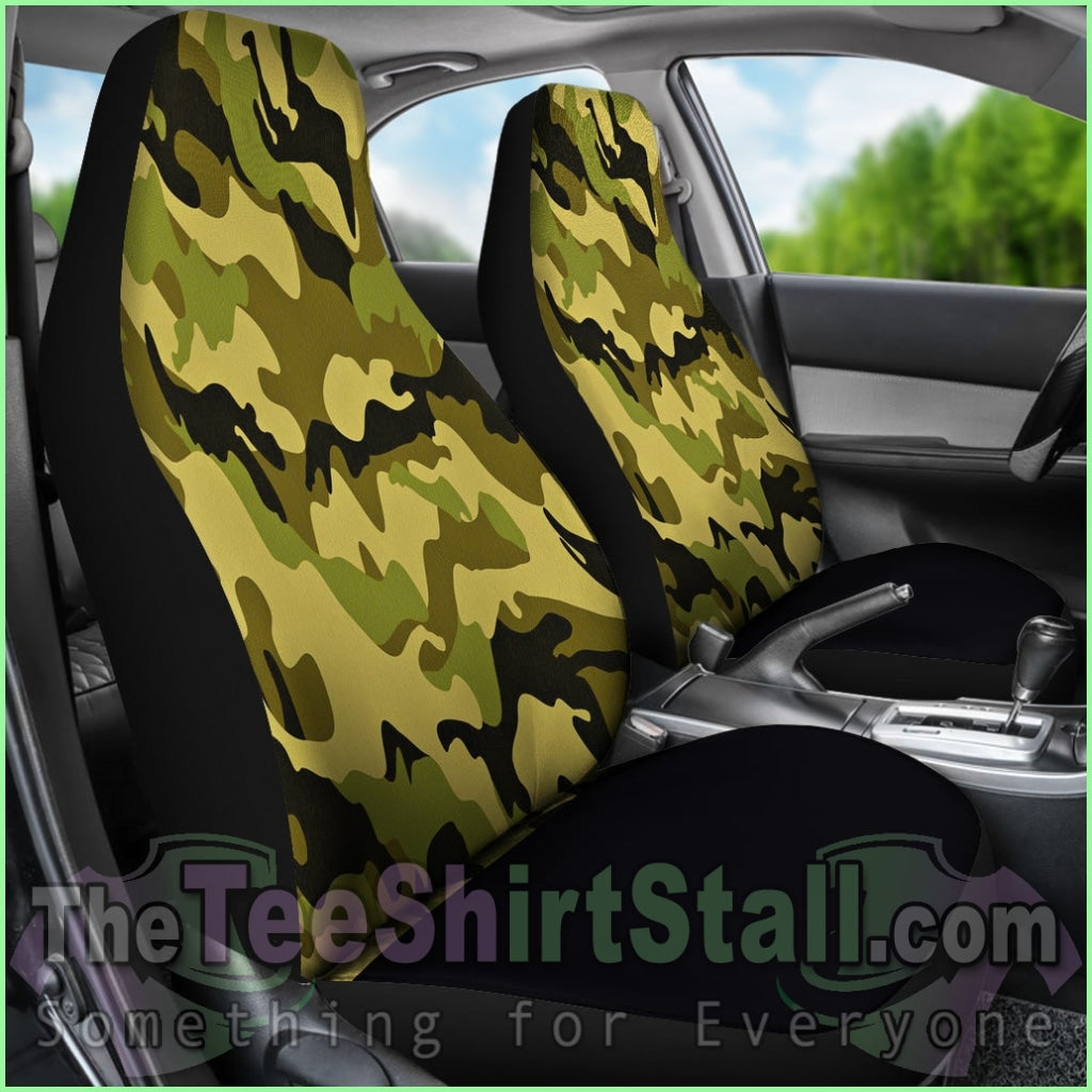 Green Camouflage Car Seat Covers