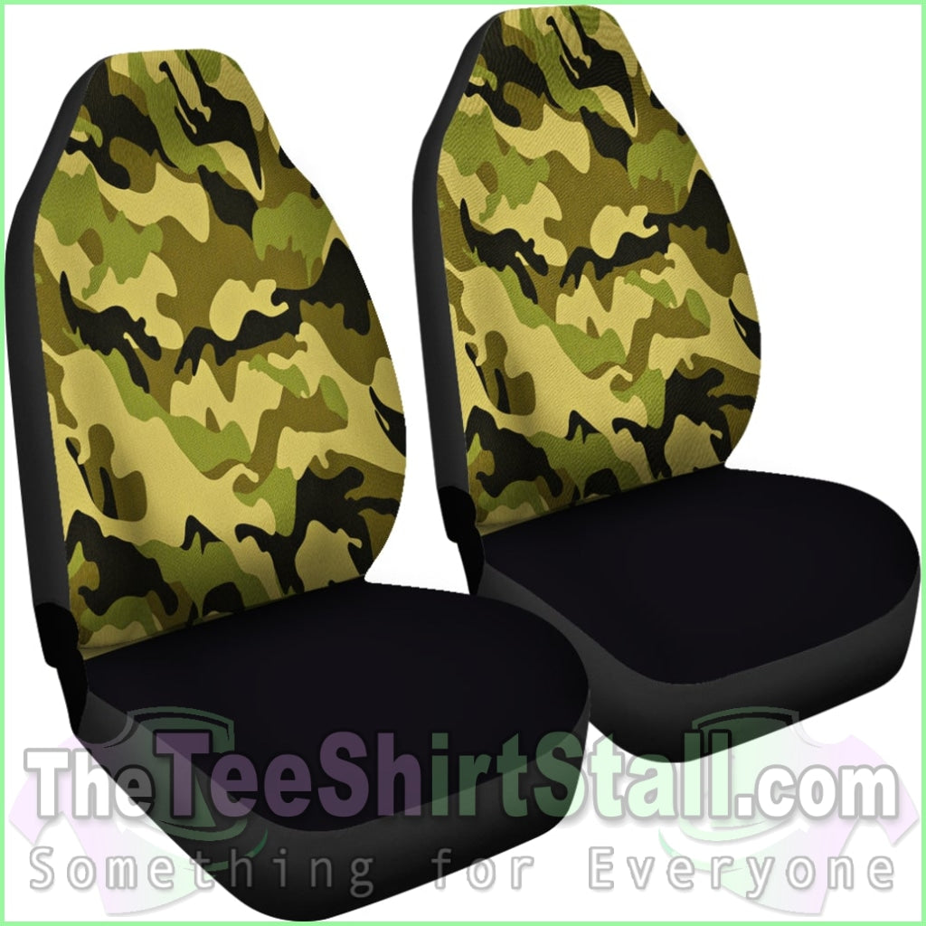 Green Camouflage Car Seat Covers