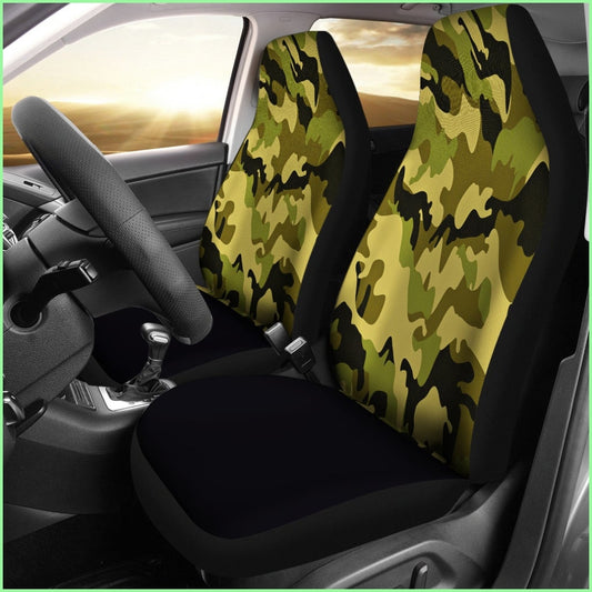 Green Camouflage Car Seat Covers