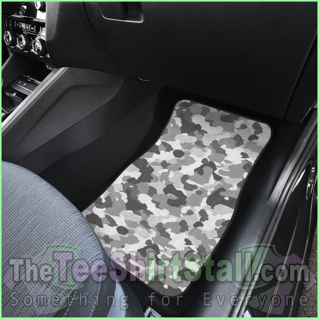 Grey Camouflage Floor Mats