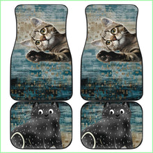 Load image into Gallery viewer, Grey Kitten Cute Car Floor Mat
