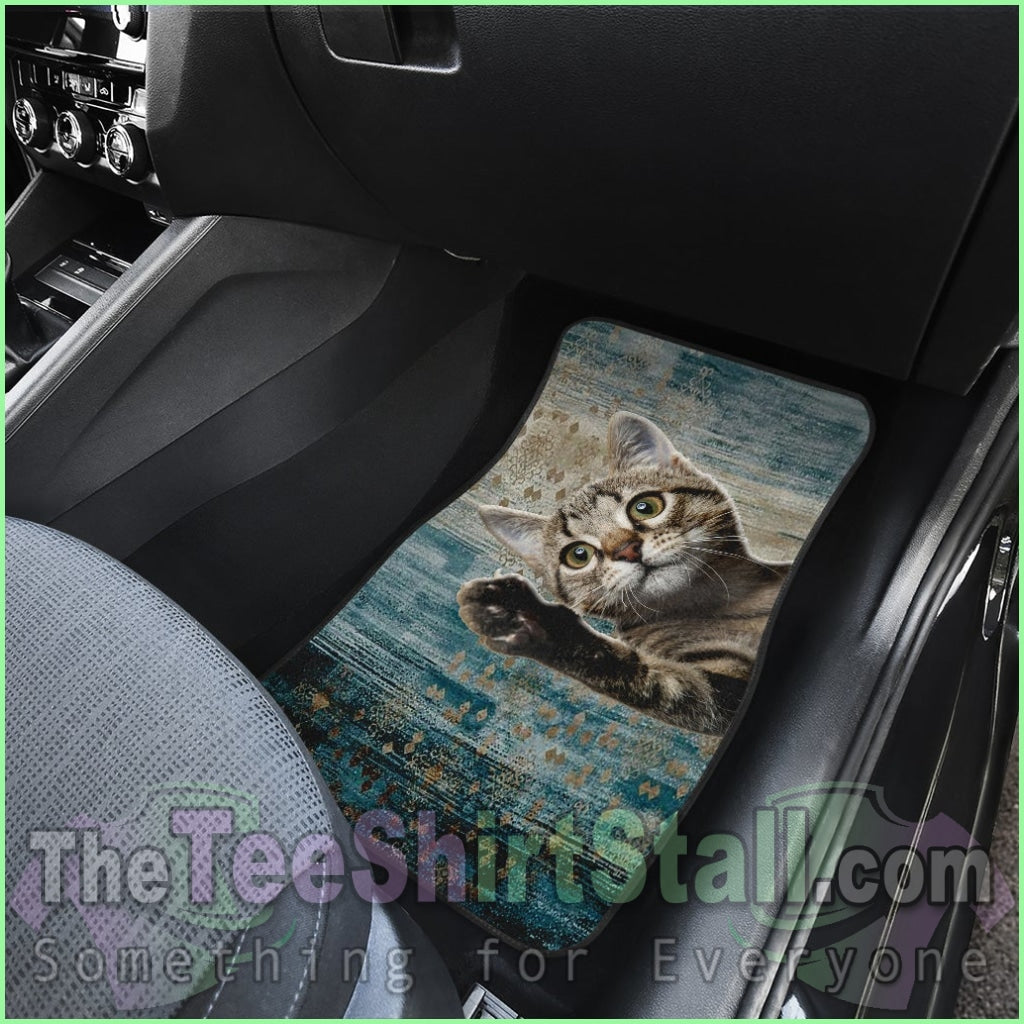 Grey Kitten Cute Car Floor Mat