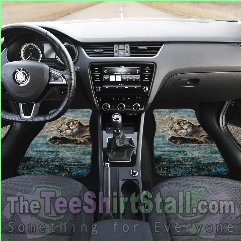 Grey Kitten Cute Car Floor Mat