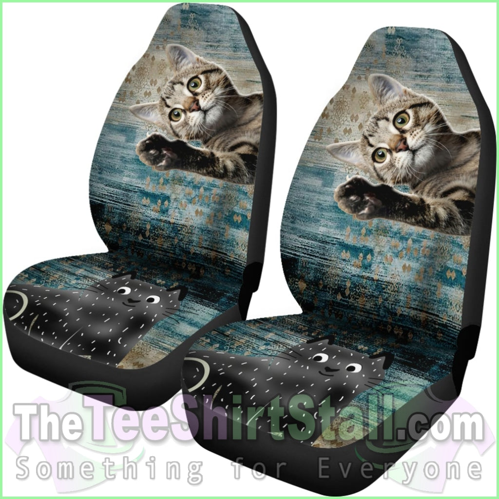 Grey Kitten Hi! Car Seat Cover