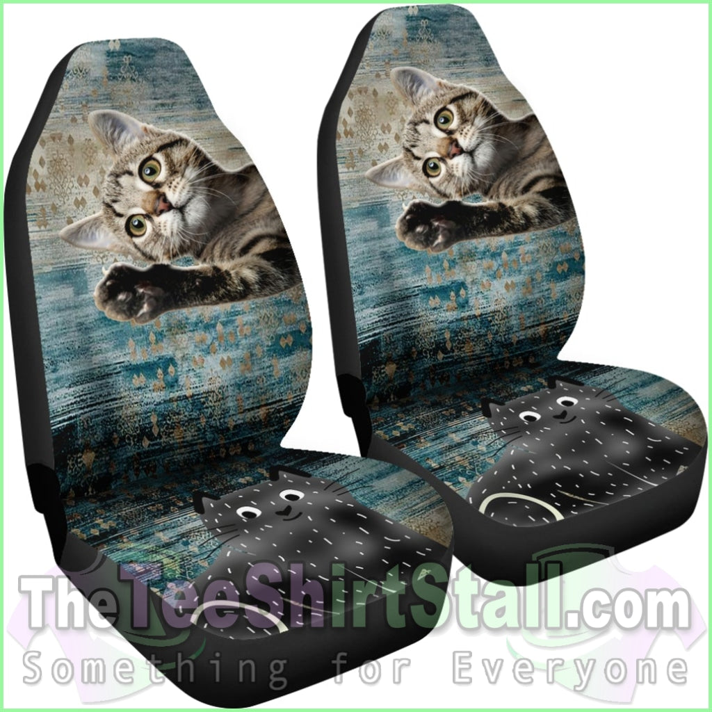 Grey Kitten Hi! Car Seat Cover