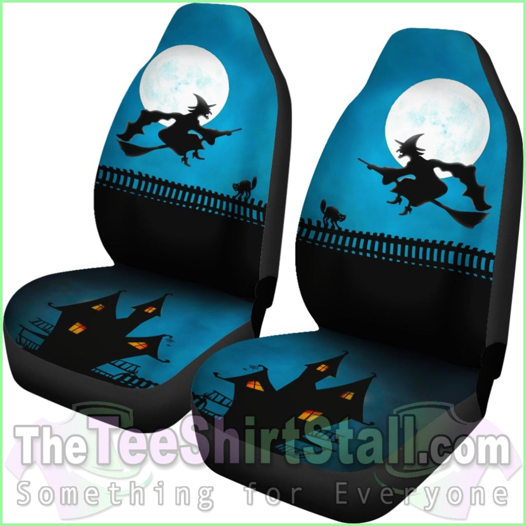 Haunted Halloween Witch Car Seat Covers