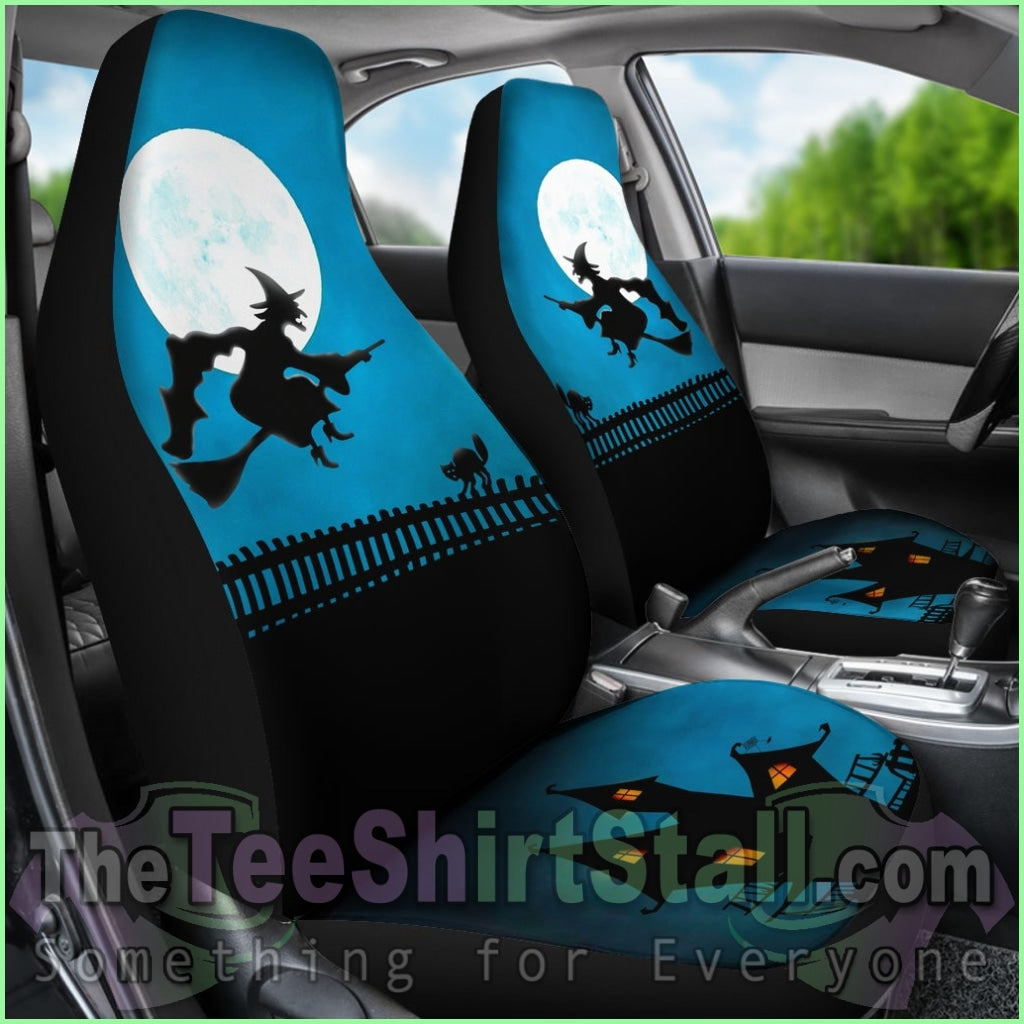 Haunted Halloween Witch Car Seat Covers