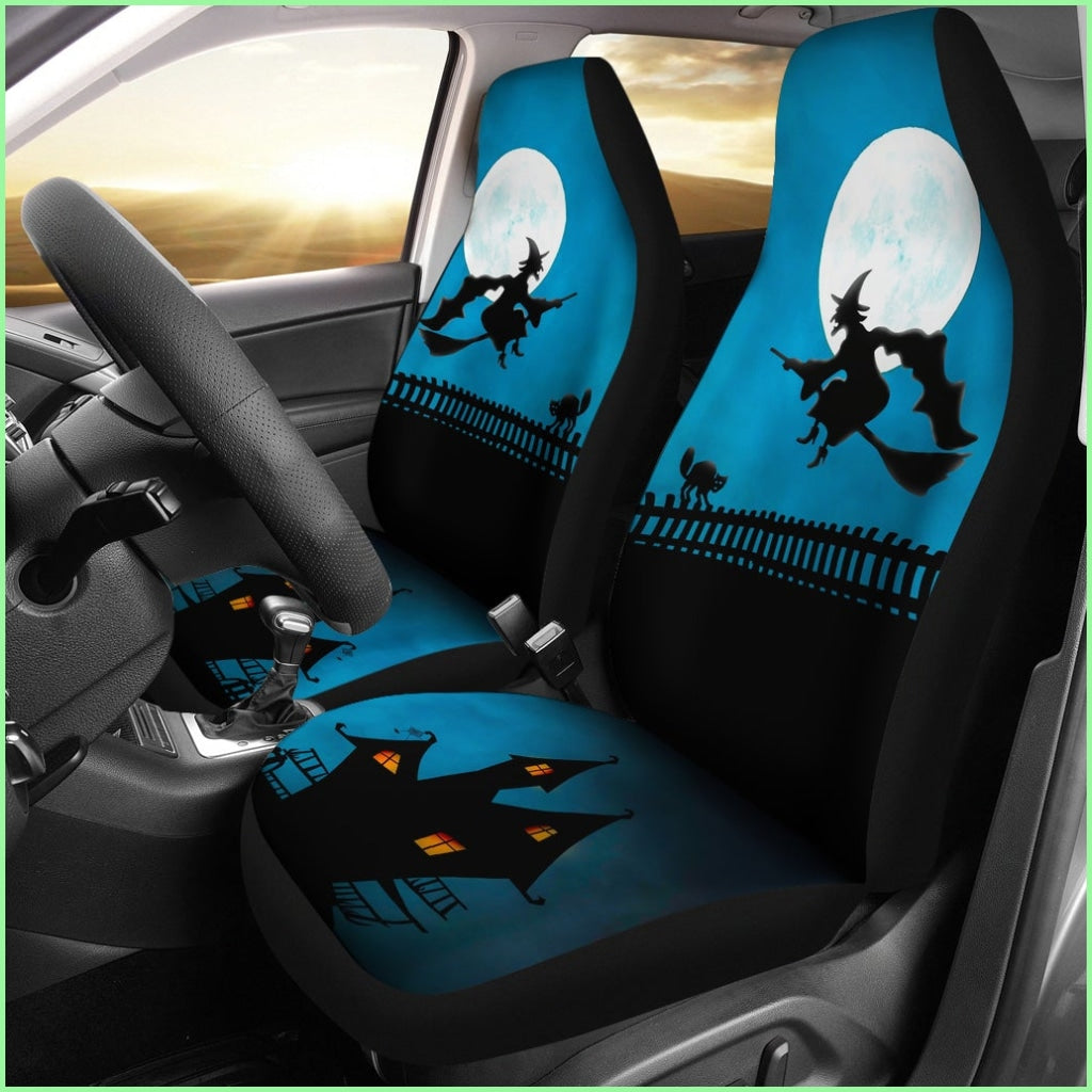 Haunted Halloween Witch Car Seat Covers