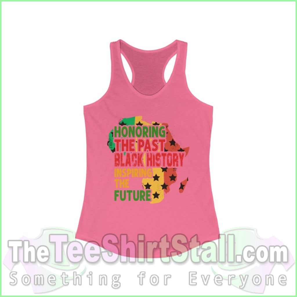 Honoring The Past Womens Ideal Racerback Tank Top Tee Solid Hot Pink / Xs