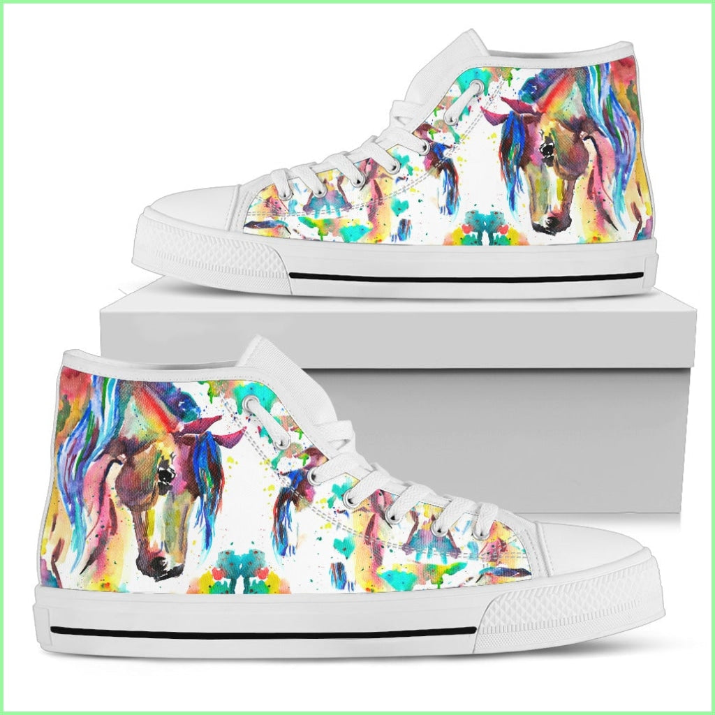 Horse Women High Top Shoes