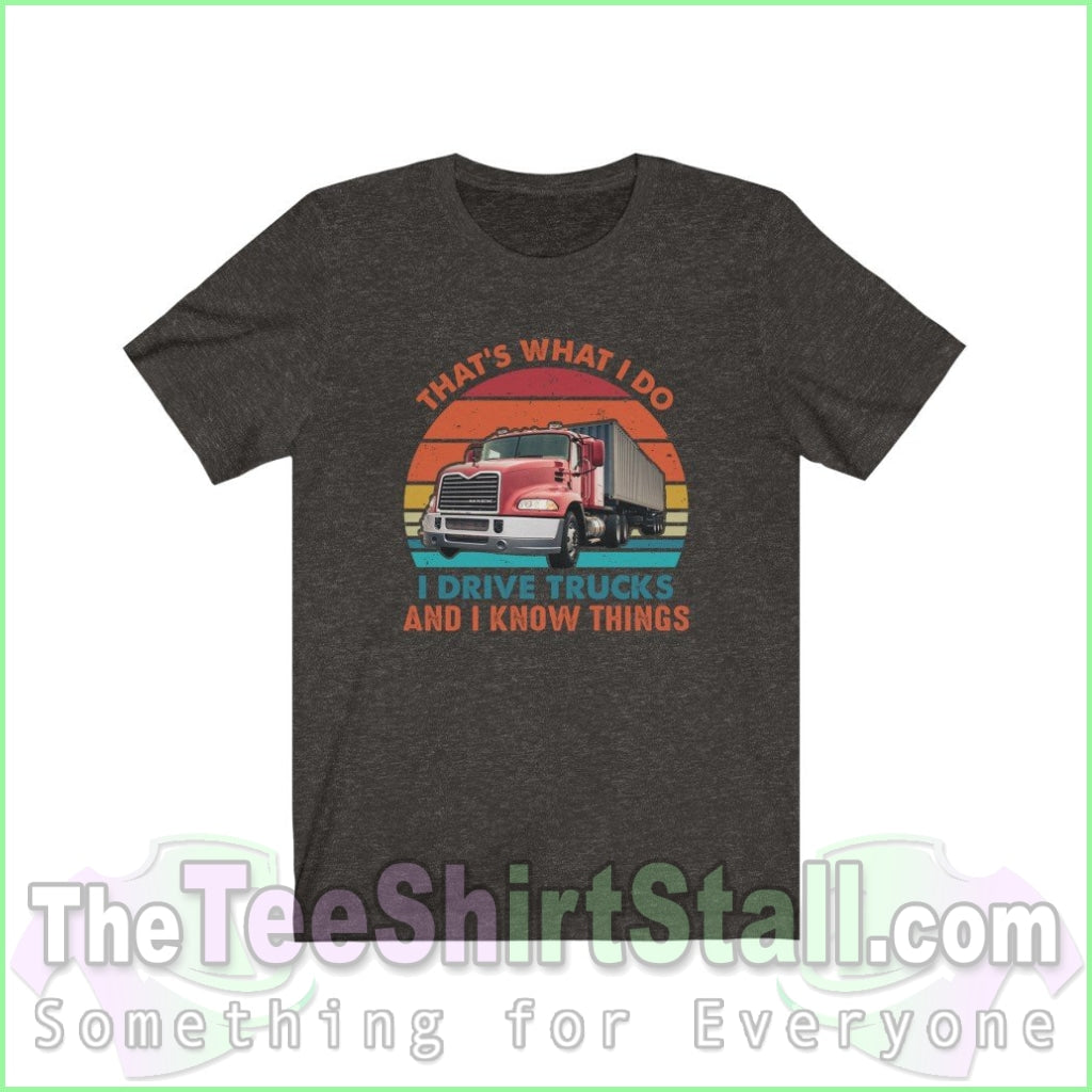 I Drive Trucks And Know Things Tee Black Heather / Xs T-Shirt