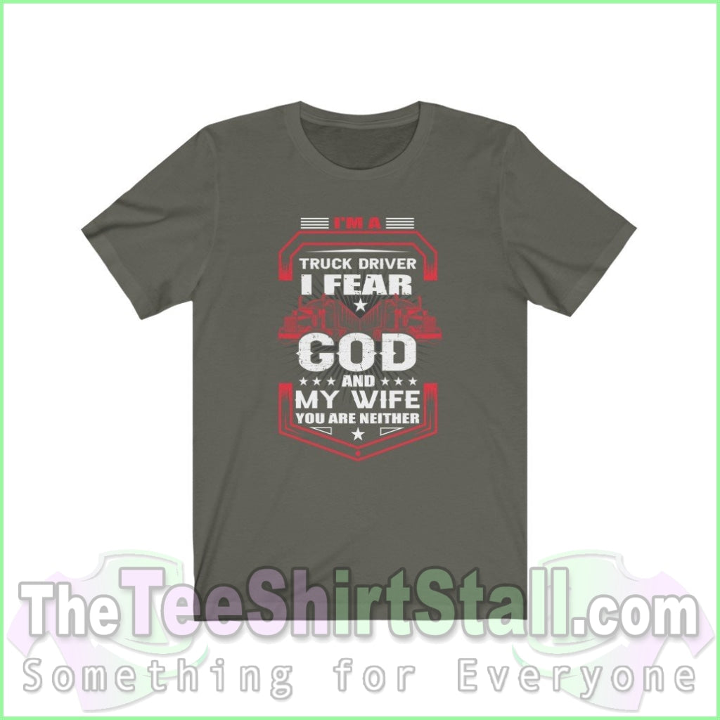 I Fear God And My Wife Tee Army / Xs T-Shirt