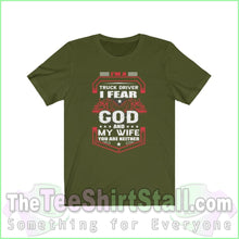 Load image into Gallery viewer, I Fear God And My Wife Tee Olive / Xs T-Shirt
