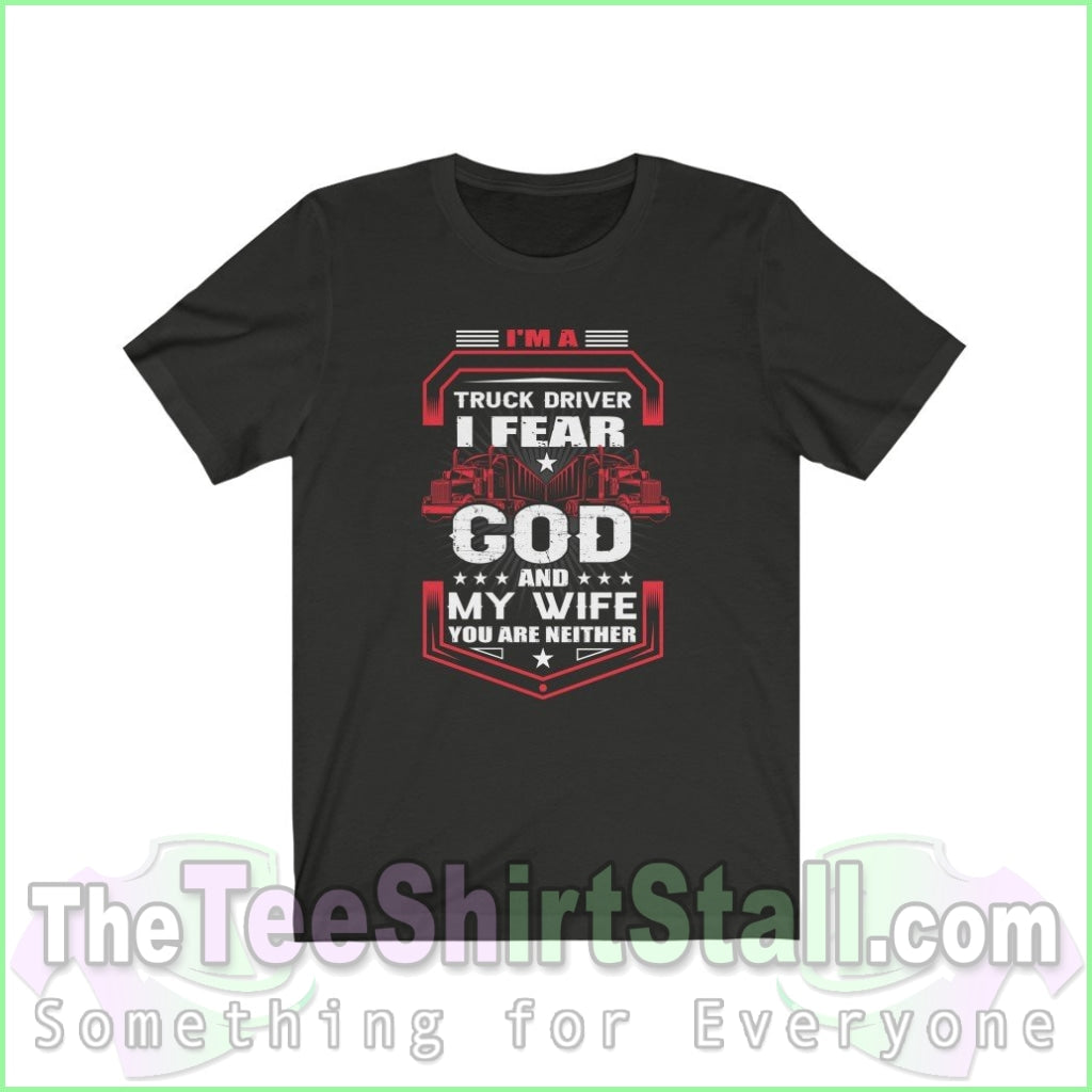 I Fear God And My Wife Tee Vintage Black / Xs T-Shirt