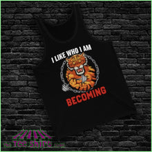 Load image into Gallery viewer, I Like Who Am Becoming Unisex Jersey Tank Top Black / L
