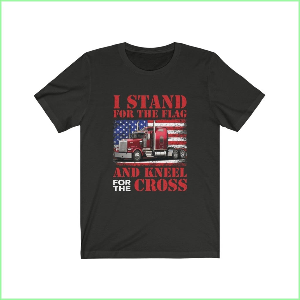 I Stand For The Flag And Kneel Cross Tee Vintage Black / L T-Shirt
