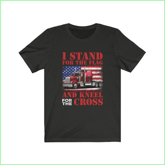 I Stand For The Flag And Kneel Cross Tee Vintage Black / L T-Shirt