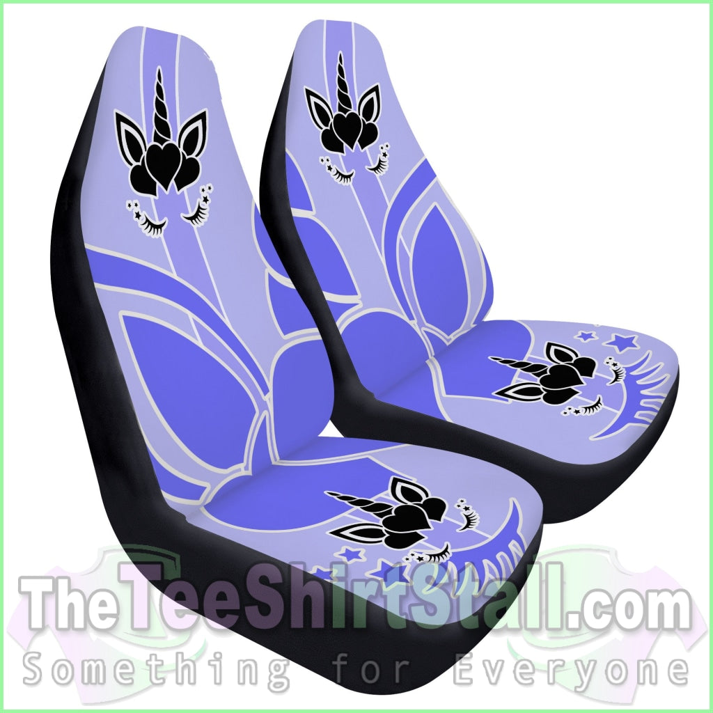 Lavender Stripe Unicorn Car Seat Covers 47.5Cm X 49.5Cm 79.5Cm Automotive Interior