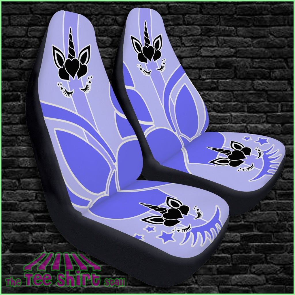 Lavender Stripe Unicorn Car Seat Covers Automotive Interior